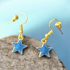 Blue Star Earrings